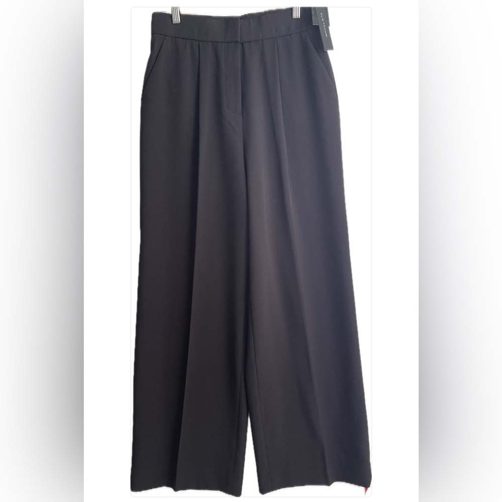 NEW ELIE TAHARI WIDE LEG PANT BLACK WOMEN - Picture 1 of 15